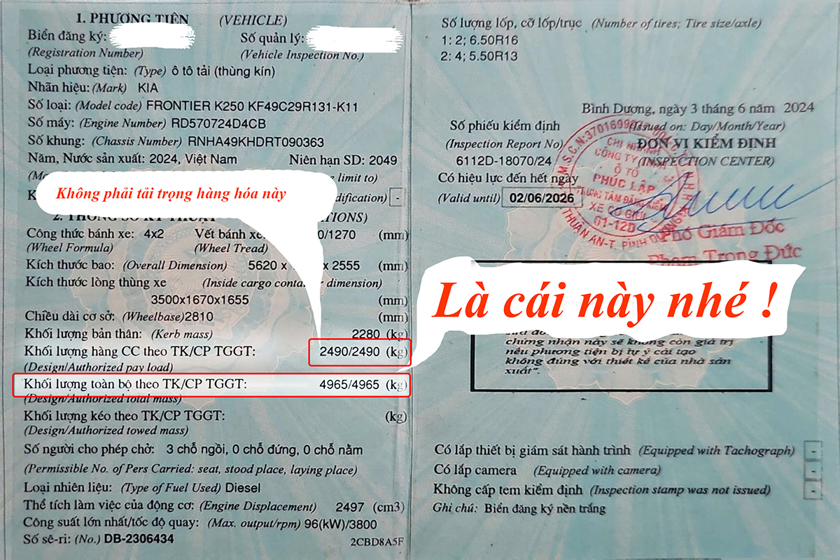 đăng kiểm xe tải